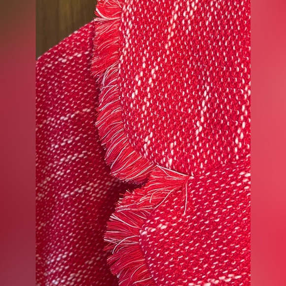 Elle Red Tweed Blazer XL - Picture 6 of 7